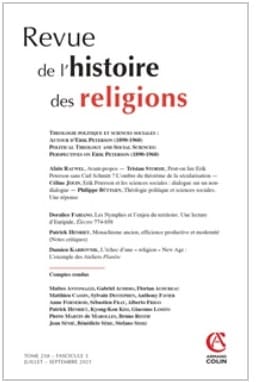 revue histoire des religions 1