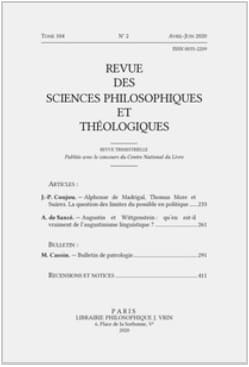 revue sciences philosophiques theologiques 1