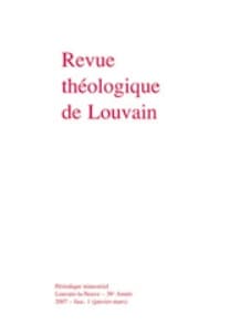 revue theologique de louvain 1